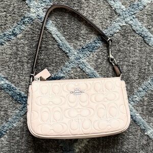 Coach Light Pink Embossed Shoulder Bag